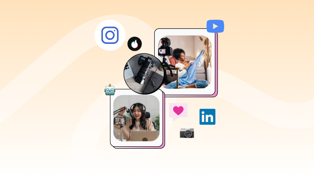 social media ai background